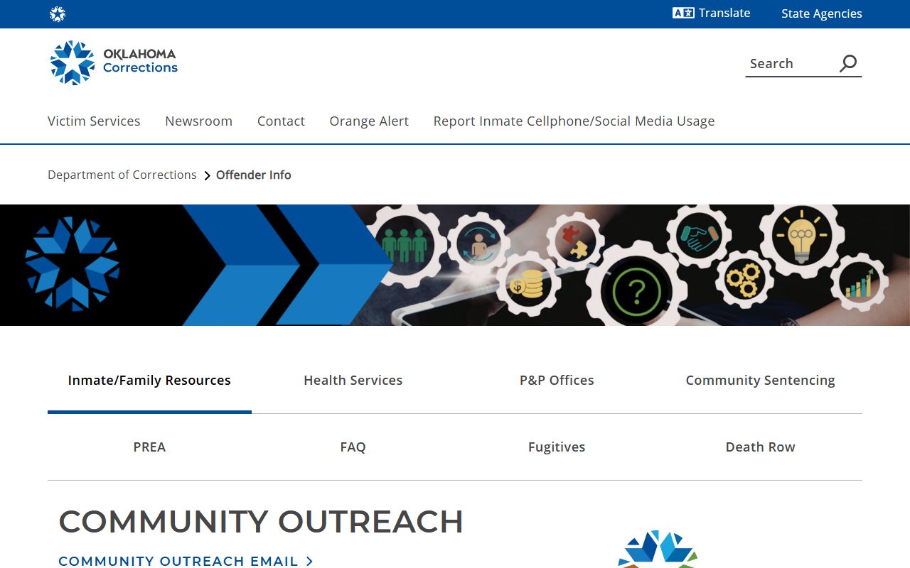 Caddo County inmate records ODOC offender information page