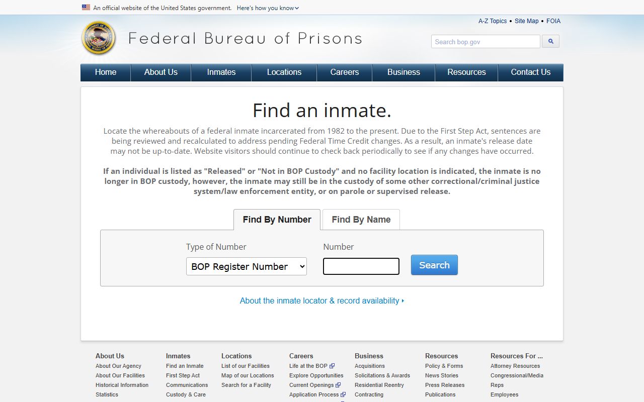 Caddo County jail mugshots federal BOP inmate locator without mugshots
